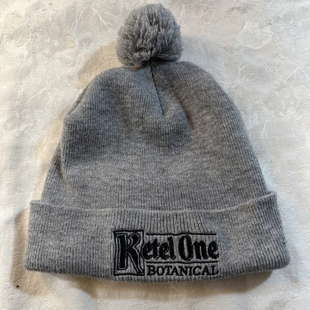 Ketel One Vodka‎ Embroidered Pom-Pom Beanie Knit Hat